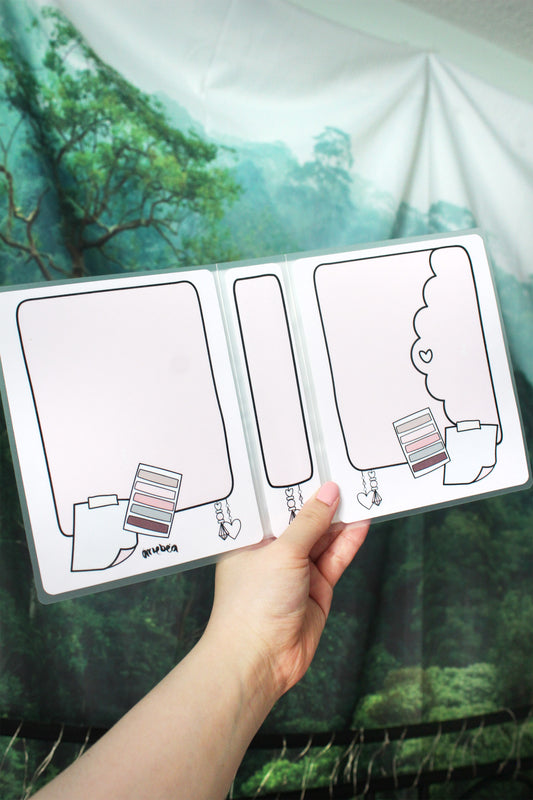 4 by 6 Sticker Album Scalloped Planner Pale Pink