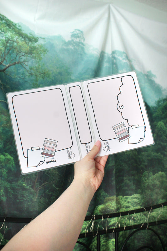 5 by 7 Sticker Album Scalloped Planner Pale Pink