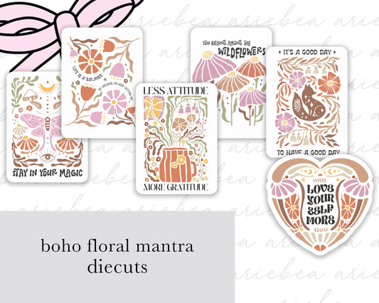 Boho Mantra Affirmation Planner Sticker Diecuts