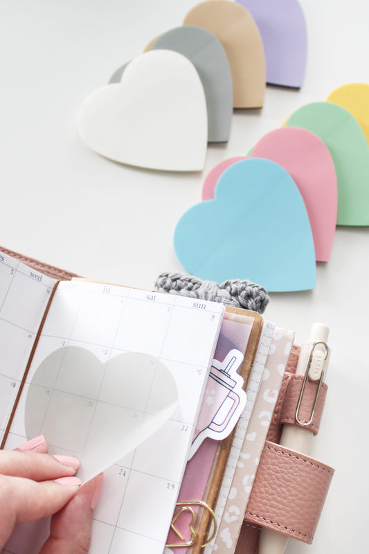 Transparent Heart Sticky Notes