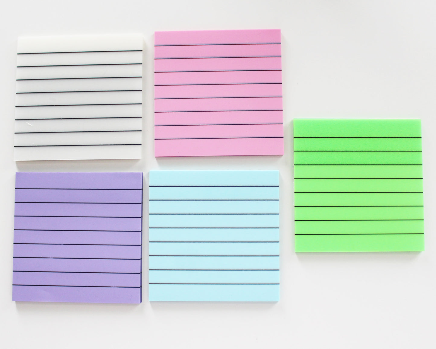 Transparent 3" by 3" Lined Sticky Notes
