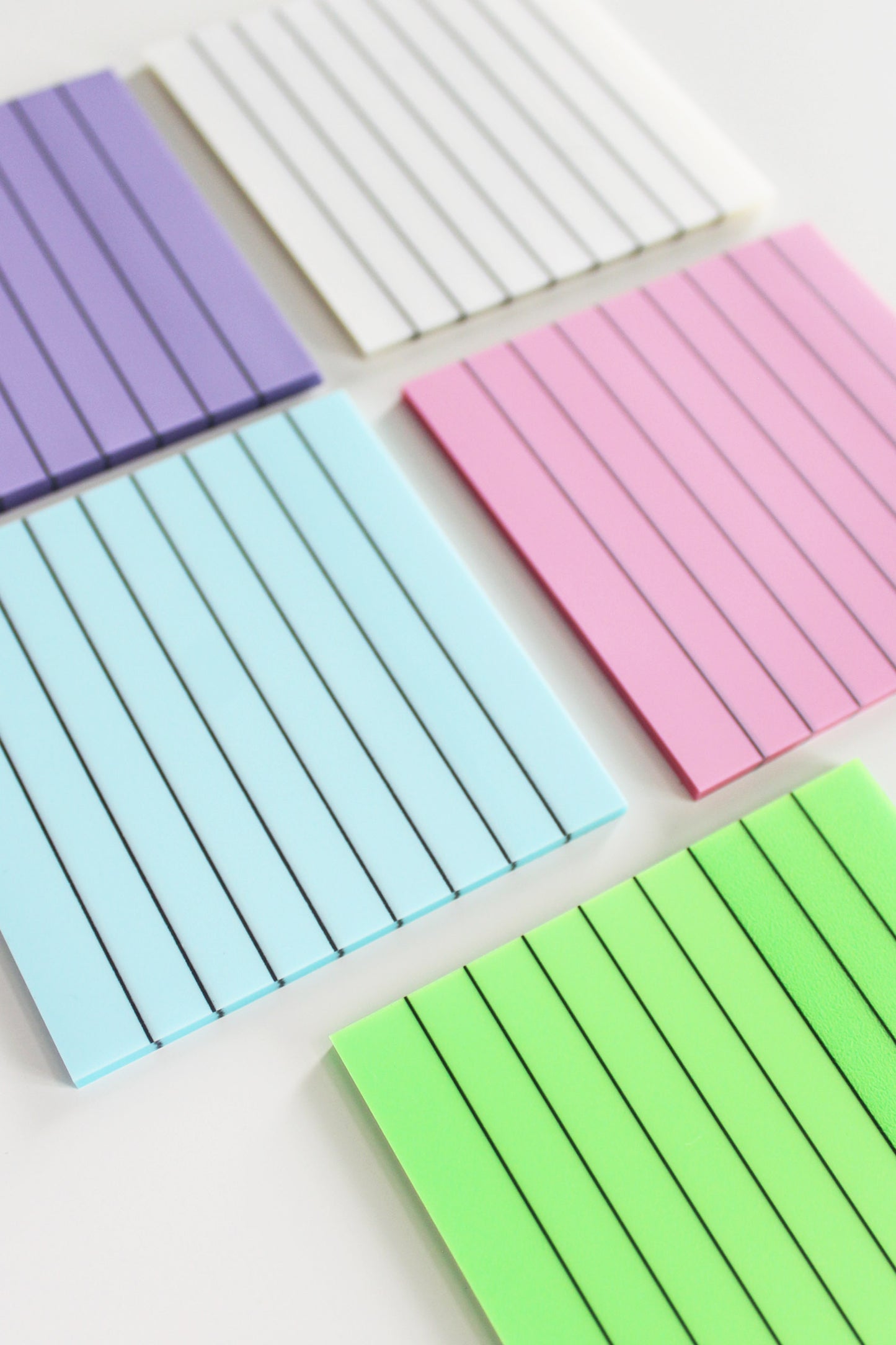 Transparent 3" by 3" Lined Sticky Notes