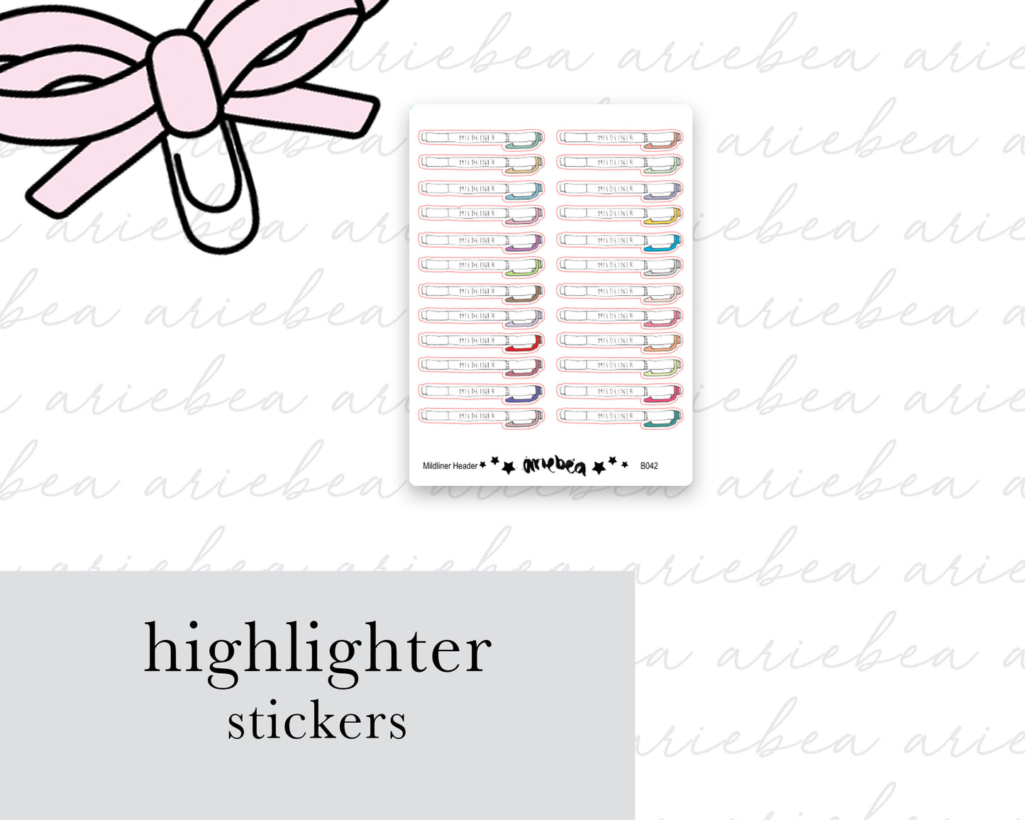 Mildliner Header Planner Stickers