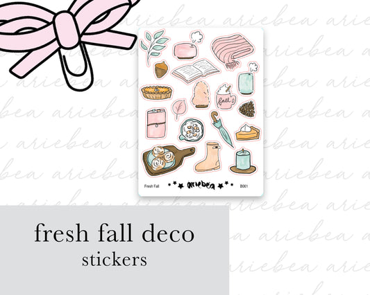 Fresh Cosy Fall Fashion Home Decor Tumblr Planner Stickers