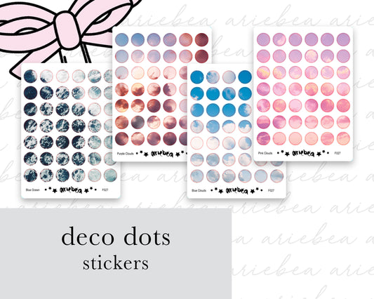 Large Sky, Clouds, Ocean Dot Planner Stickers