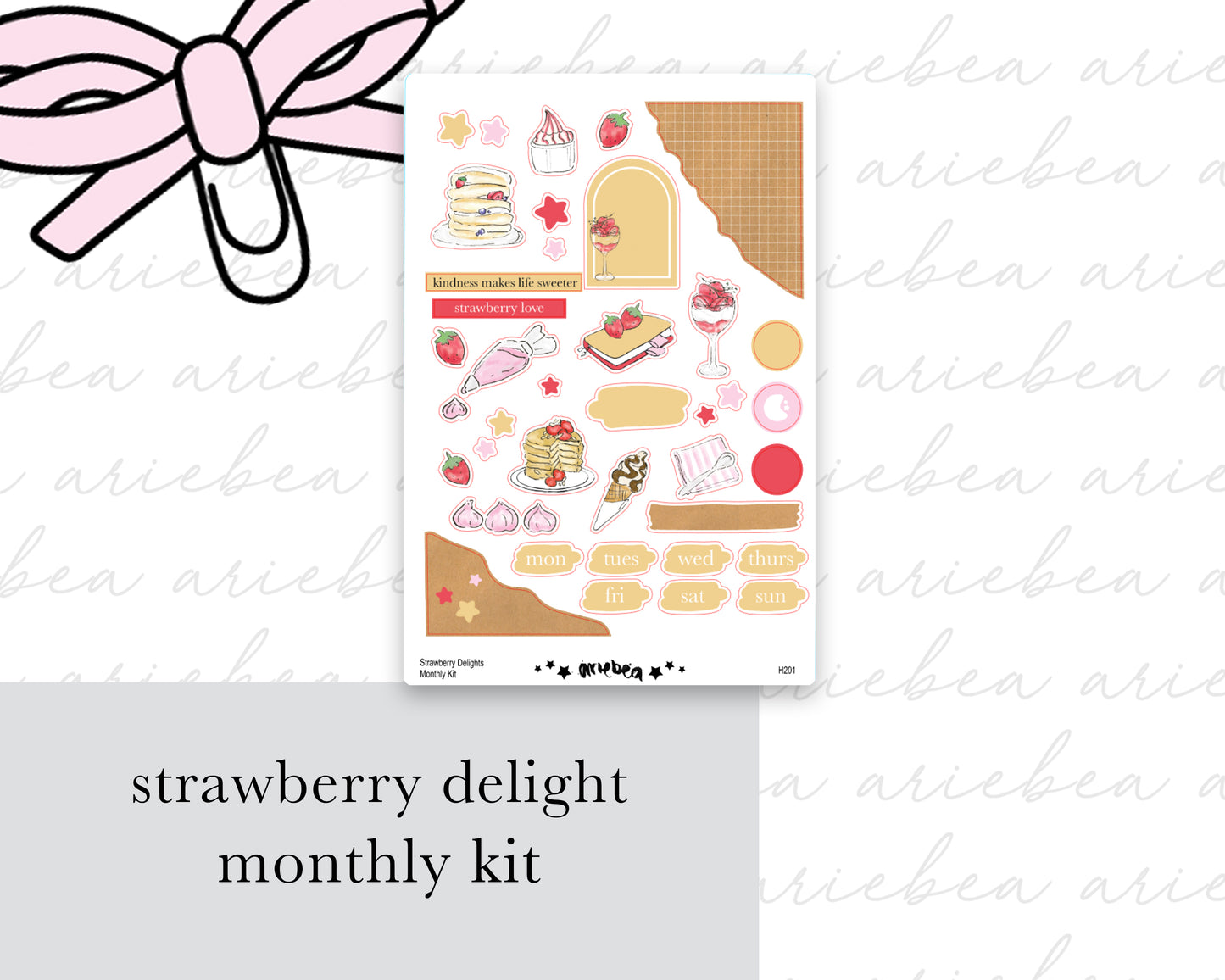 Strawberry Delight Full Mini Kit (4 pages)