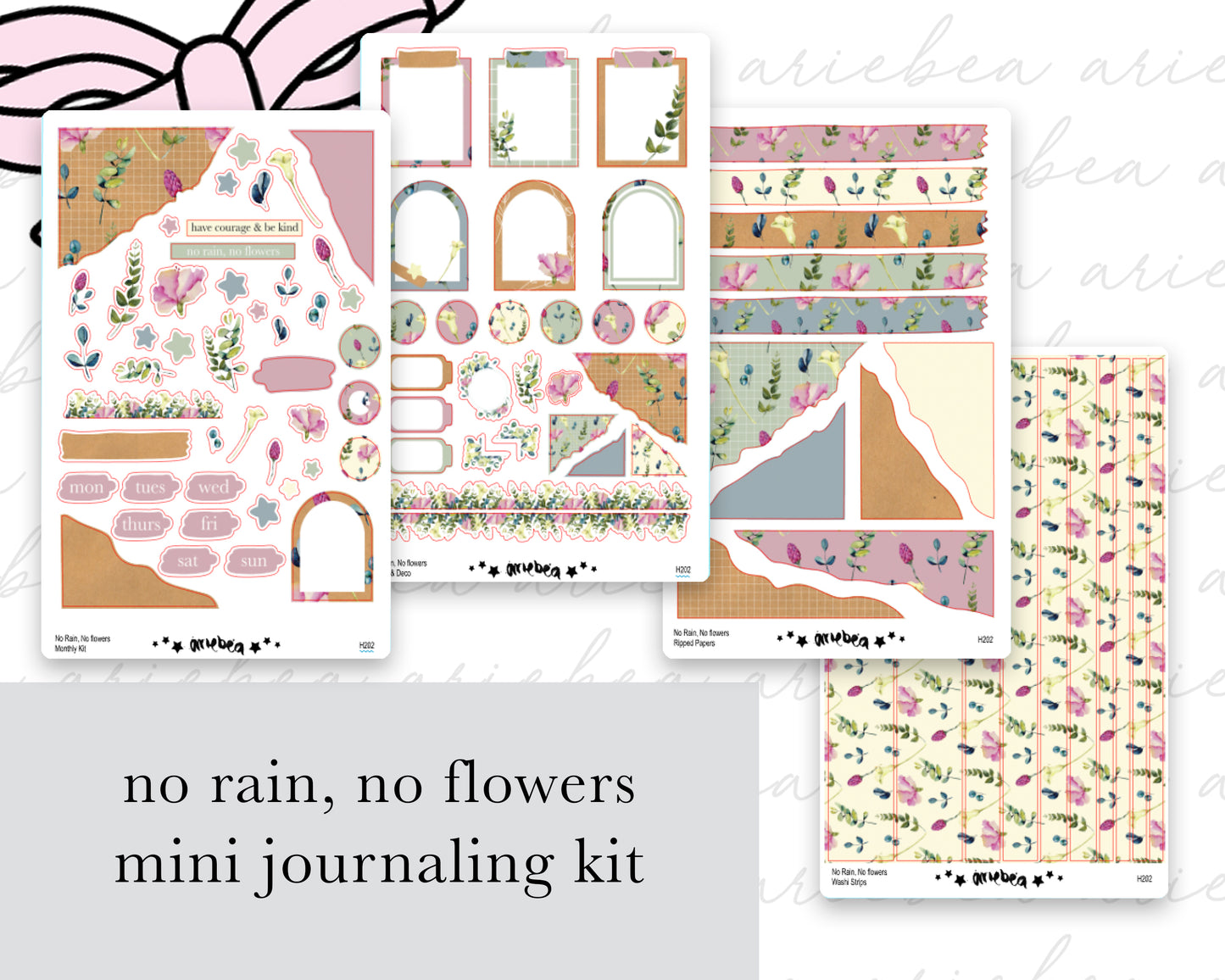 No Rain, No Flowers Full Mini Kit (4 pages)