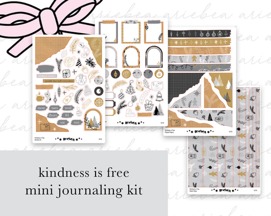 Kindness is Free Doodle Christmas Full Mini Kit (4 pages)