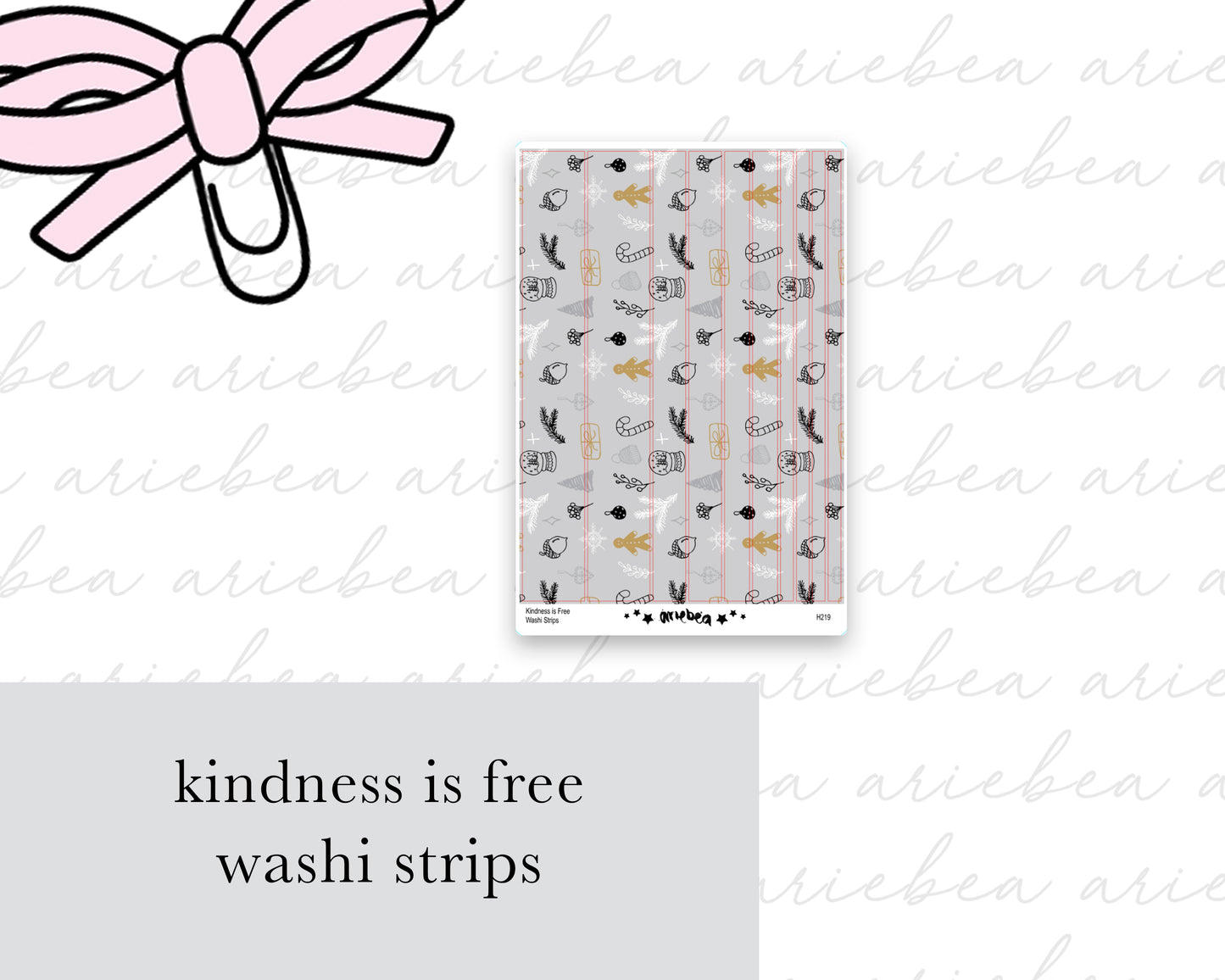 Kindness is Free Doodle Christmas Full Mini Kit (4 pages)