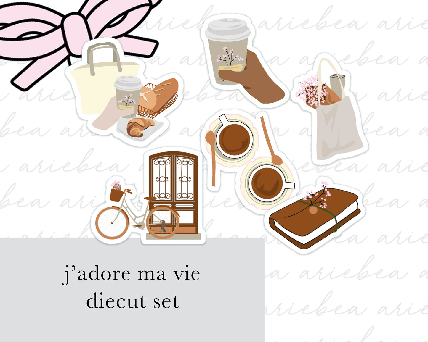 J'adore Ma Vie Collection Diecut set of 6