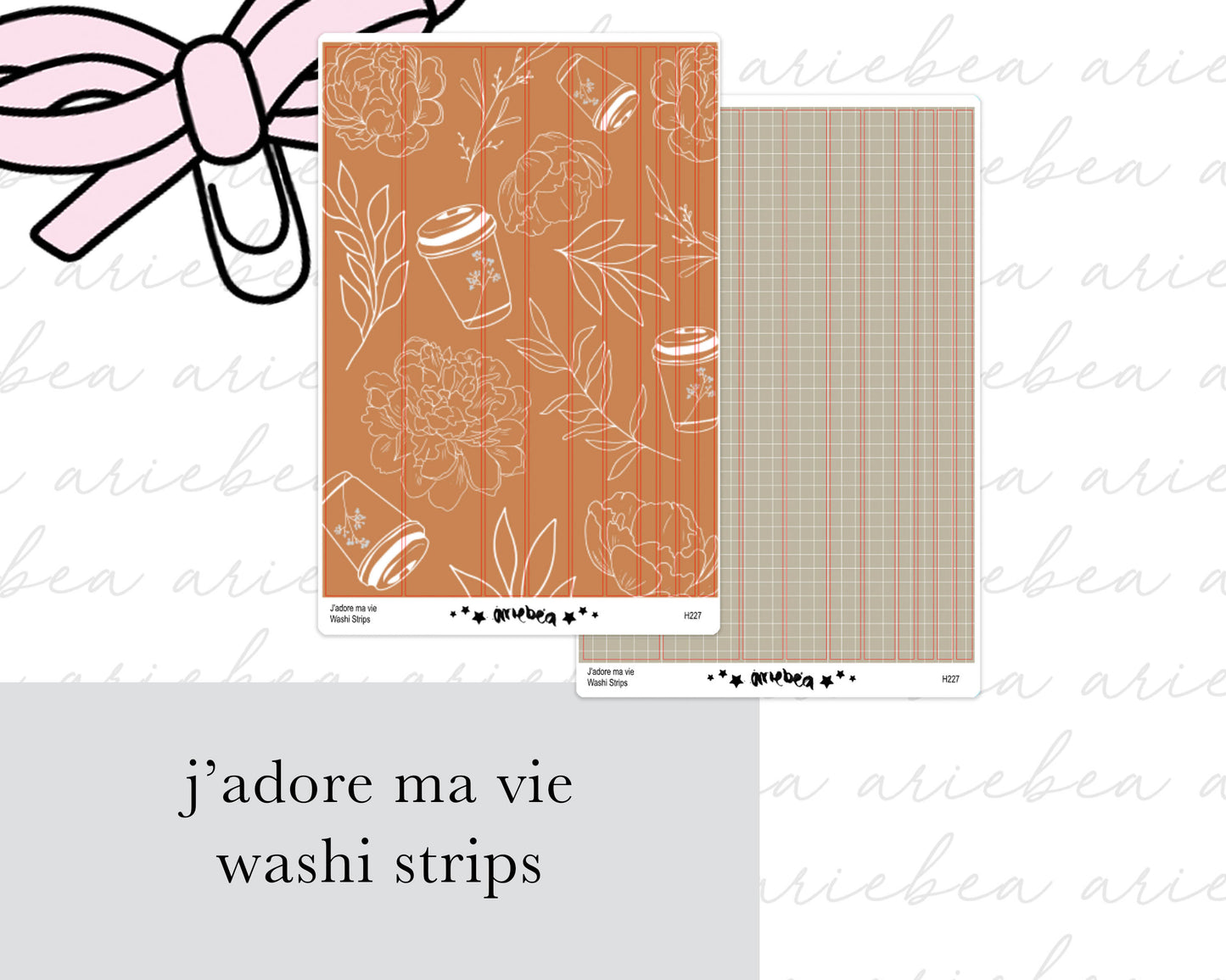 J'adore Ma Vie Collection Washi Strips