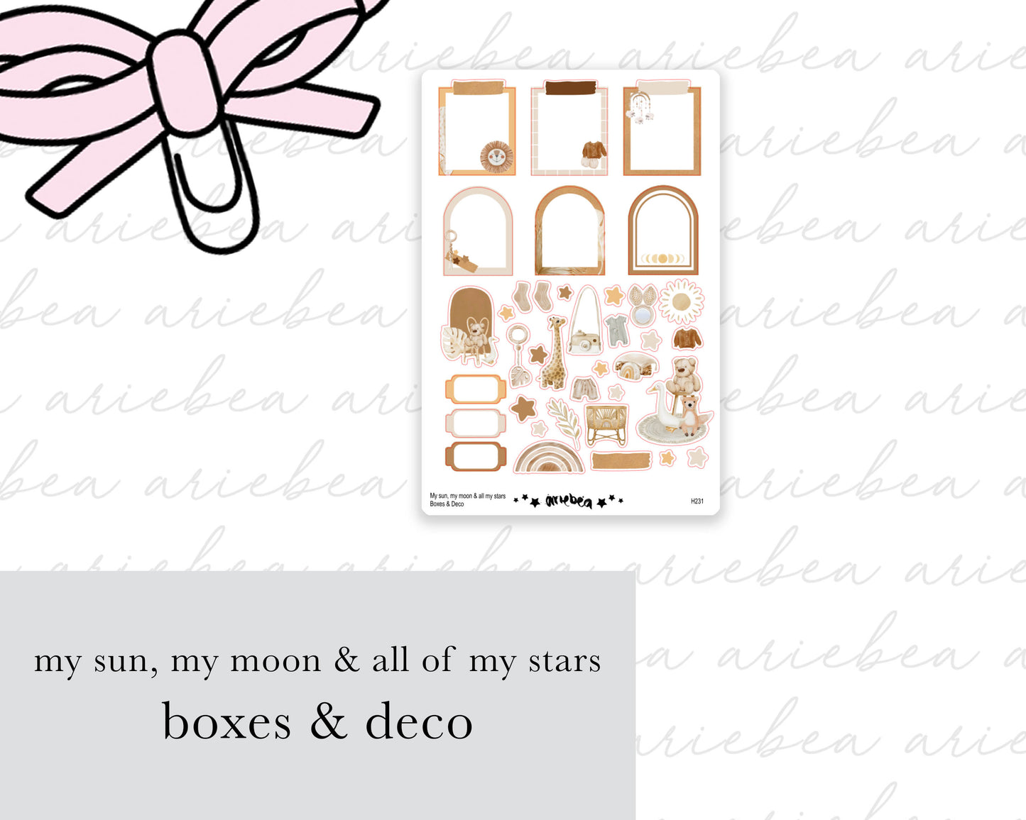 My Sun, My Moon & All of my Stars Full Mini Kit (4 pages)