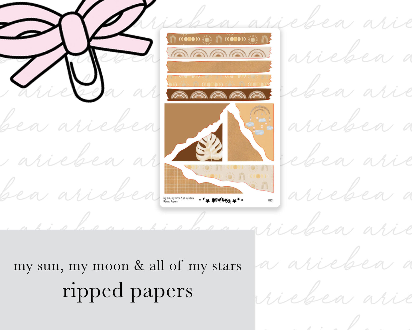 My Sun, My Moon & All of my Stars Full Mini Kit (4 pages)