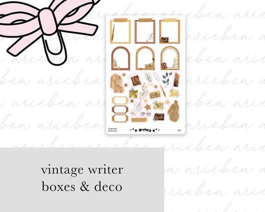 Vintage Writer Boxes & Deco