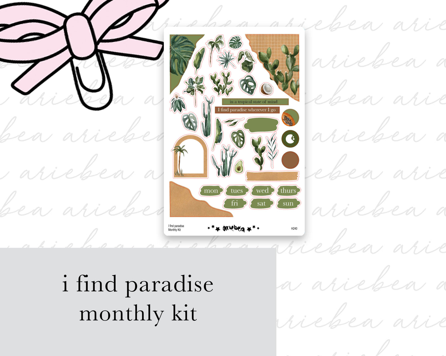 I find paradise Full Mini Kit (4 pages)