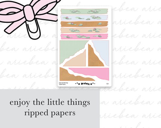 Enjoy The Little Things Collection Ripped Paper