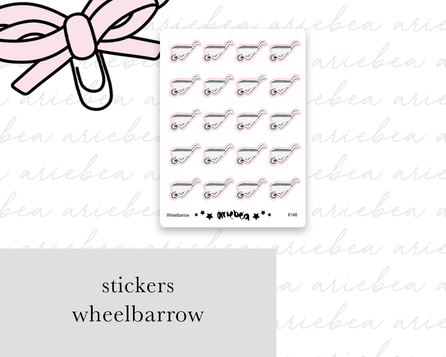 Wheelbarrow Gardening Stickers