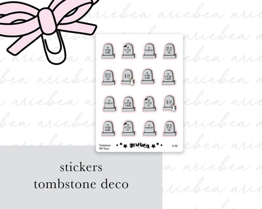 Halloween Tombstone Quote Stickers