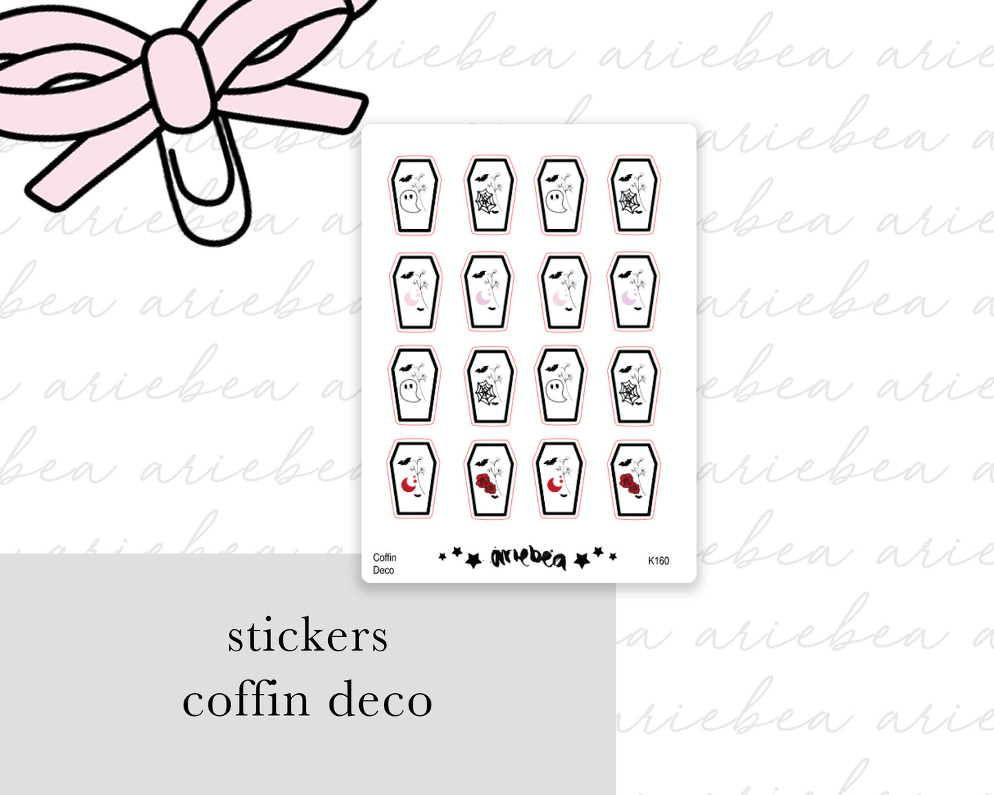 Halloween Coffin Deco Stickers