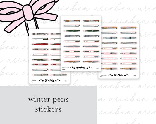 Winter, Christmas Pen Planner Stickers