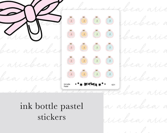 Fountain Pen Ink Bottles FWP Planner Stickers