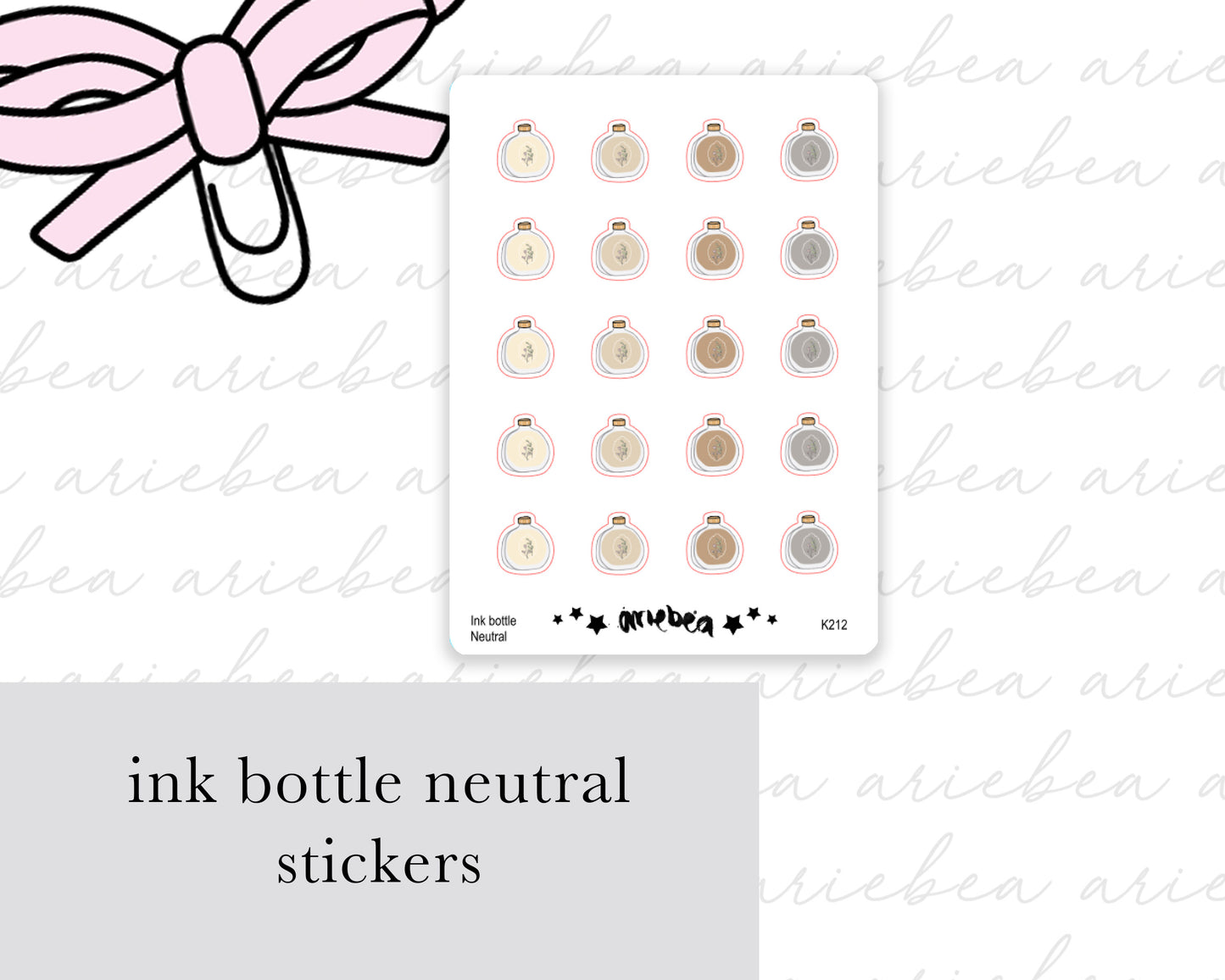 Fountain Pen Ink Bottles FWP Planner Stickers