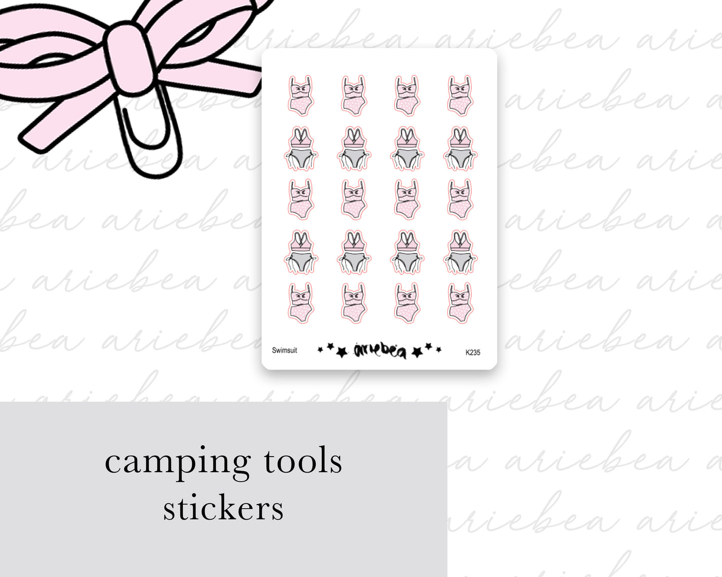Swimsuit Bikini Summer Planner Stickers