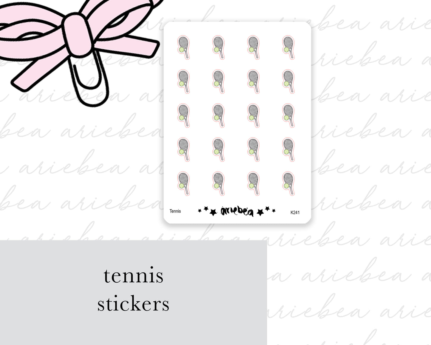 Tennis Planner Stickers