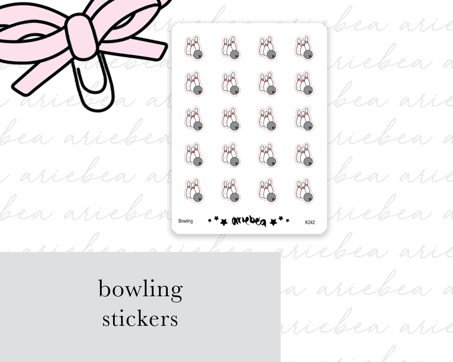 Bowling Planner Stickers