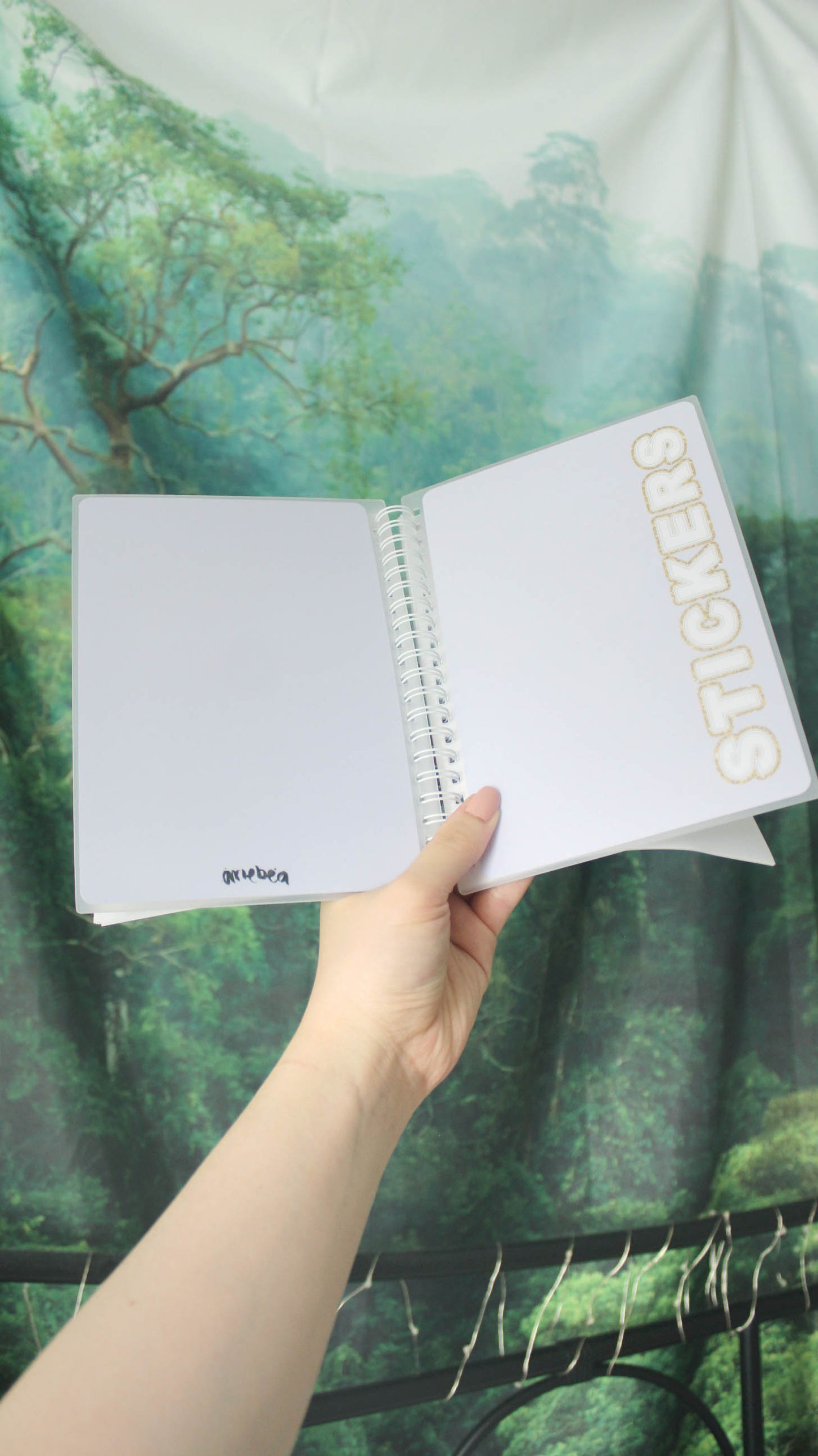 5 by 7 Reusable Sticker Book 'STICKERS' Purple