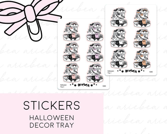 Halloween Fall Jack Skellington Pastel Rainbow Tier Shelf Home Decor Planner Stickers
