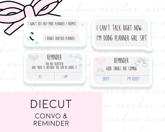 Diecut Conversation Motivational Funny Planner Quote