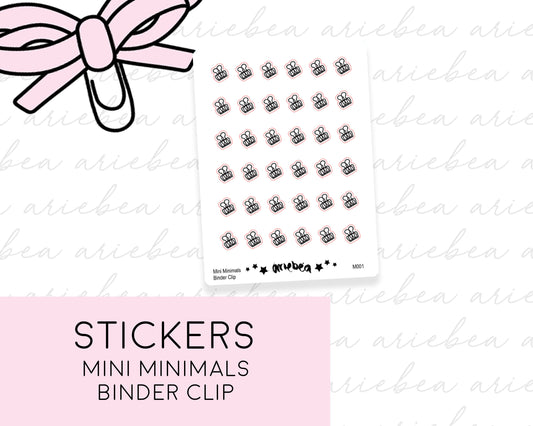 Binder Clip Mini Minimals Doodle Planner Stickers