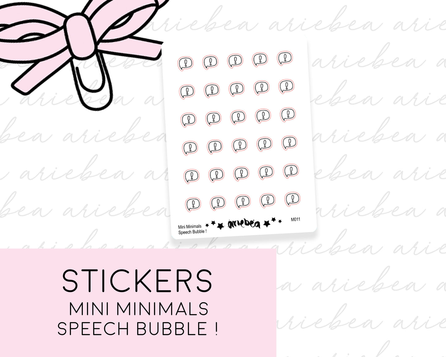 Speech Bubble Important Mini Minimals Doodle Planner Stickers