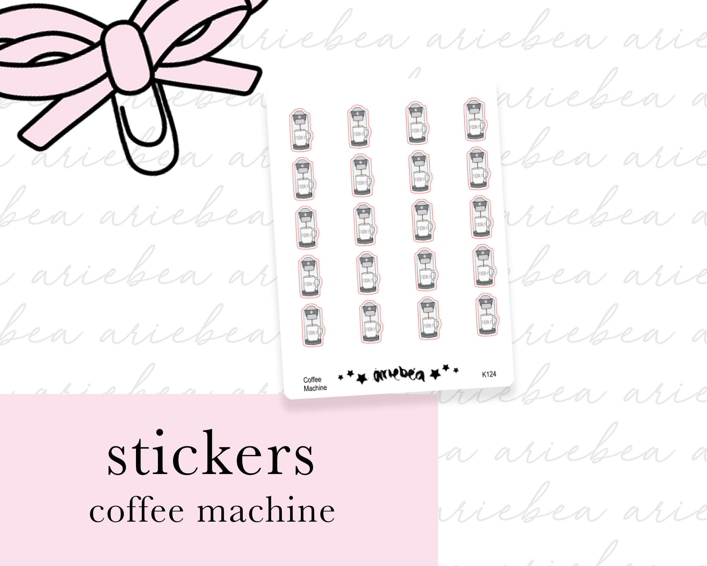 Coffee Machine Planner Stickers