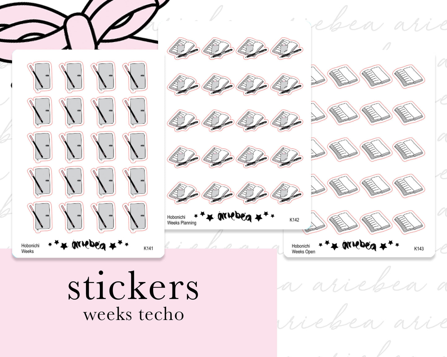 Techo Weeks Spreads Planner Stickers