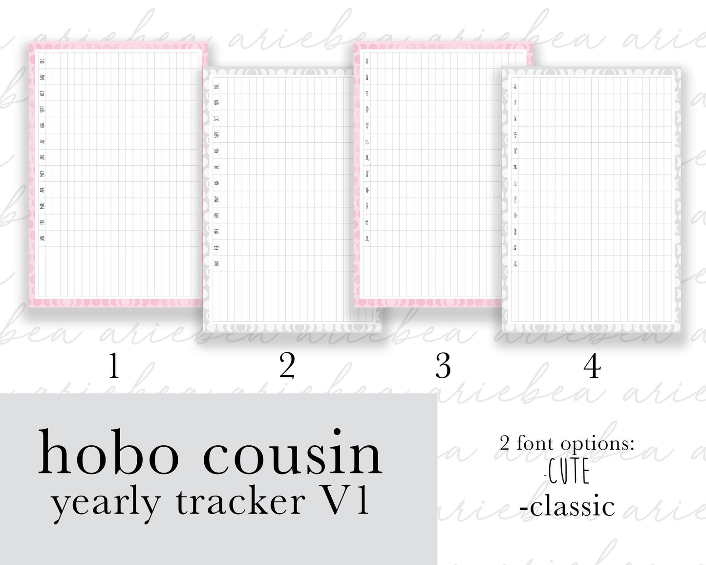 Yearly Habit Tracker Version 1 Cousin A5 Full Page Planner Stickers