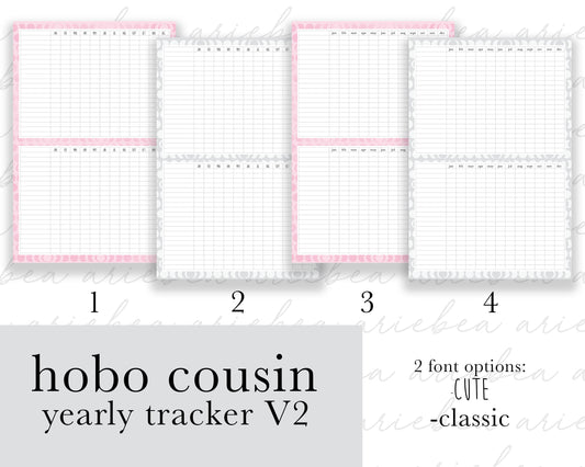 Yearly Habit Tracker Version 2 Cousin A5 Full Page Planner Stickers