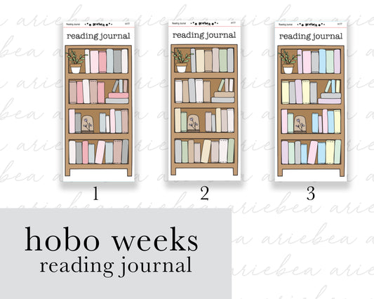 Reading Log Weeks Full Page Planner Stickers