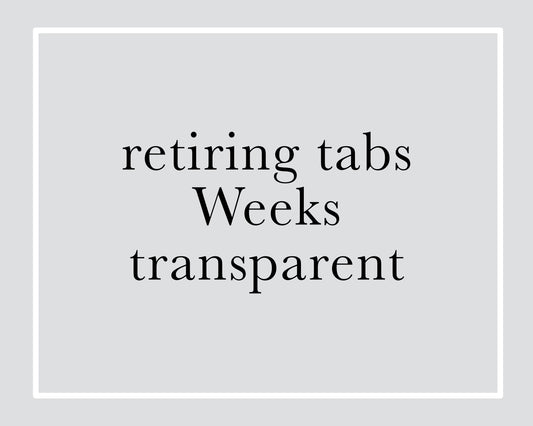 Hobonichi Weeks Monthly Divider Tabs