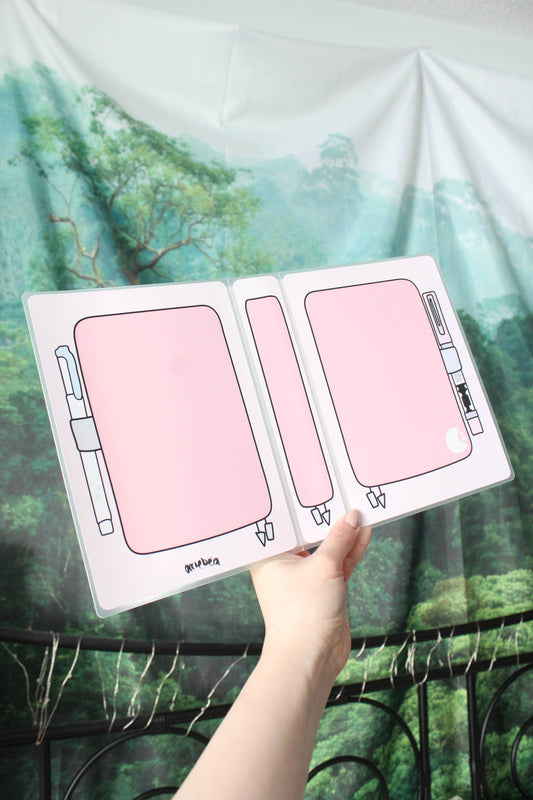 5 by 7 Sticker Album 'Hobonichi' Pink