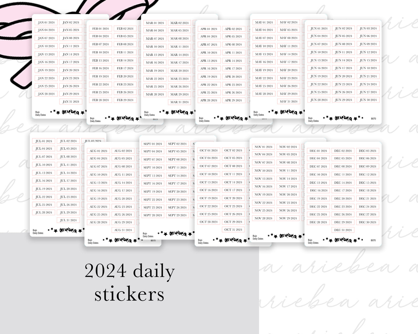 365 daily bullet journal Planner Stickers