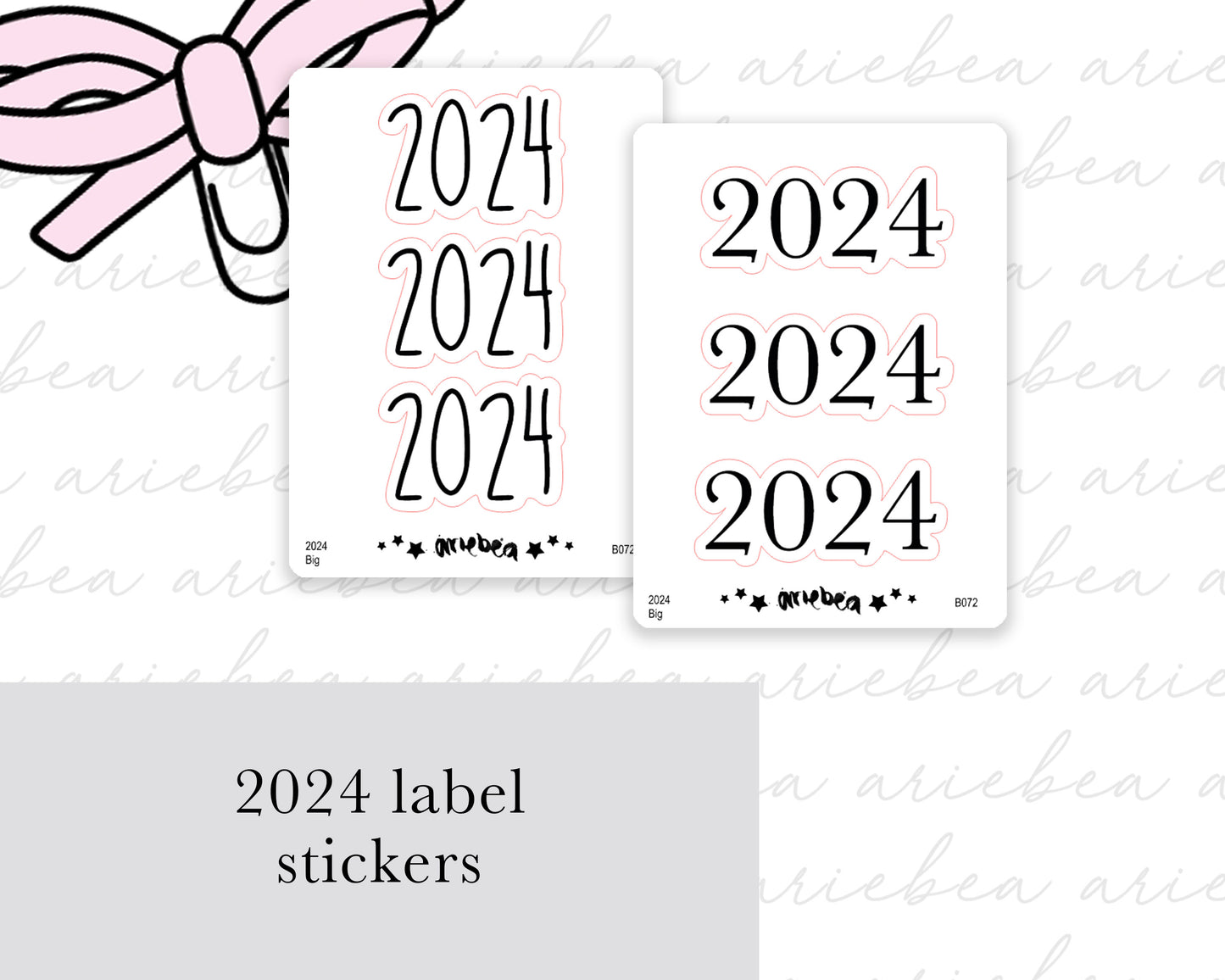 2024 Big Script Planner Stickers