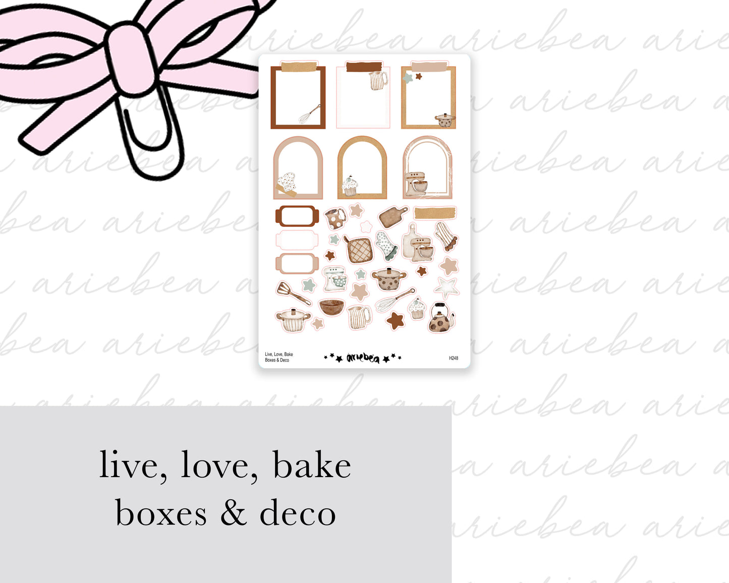 Live, Love, Bake Full Mini Kit (4 pages)