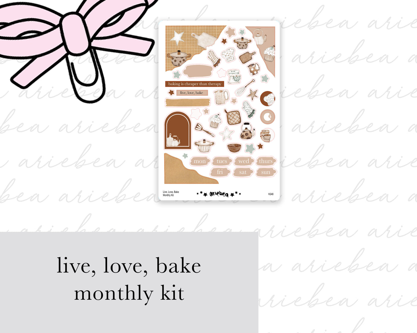 Live, Love, Bake Full Mini Kit (4 pages)