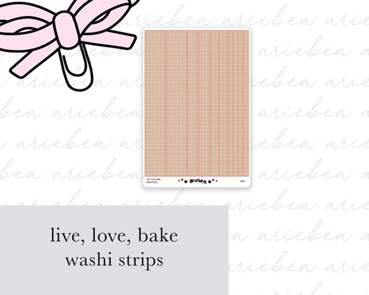 Live, Love, Bake Washi Strips