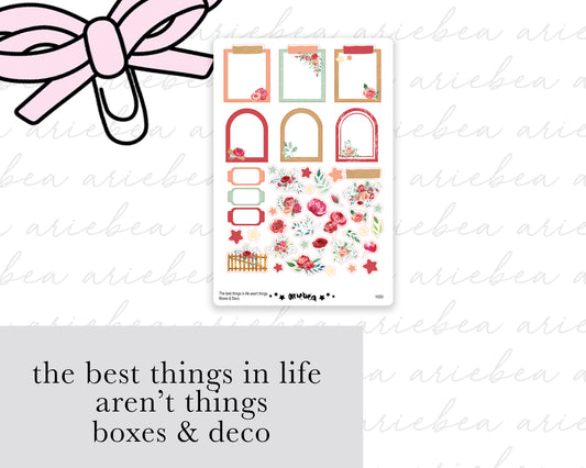 The Best Things In Life Aren't Things Boxes & Deco