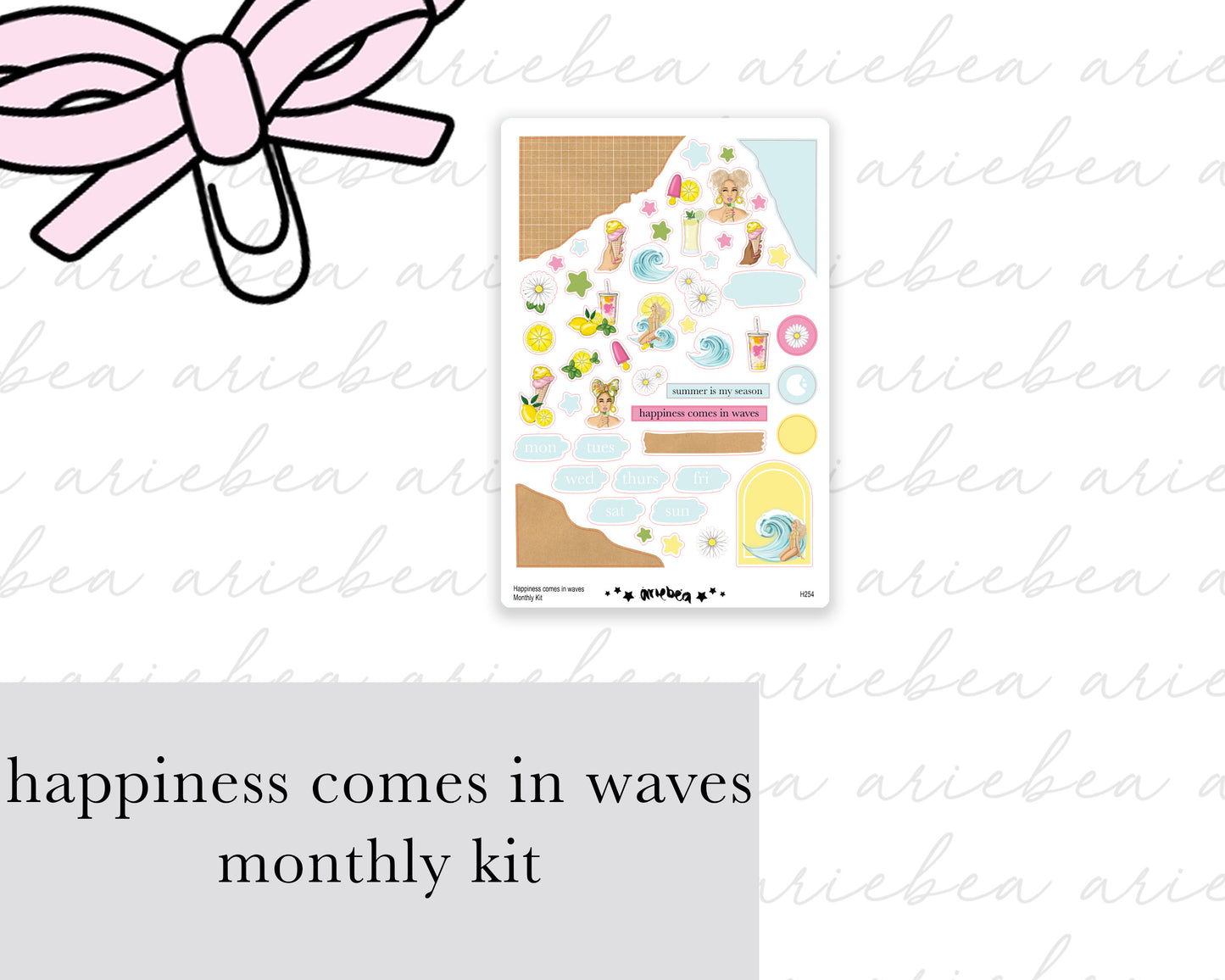 Happiness Comes In Waves Full Mini Kit (4 pages)