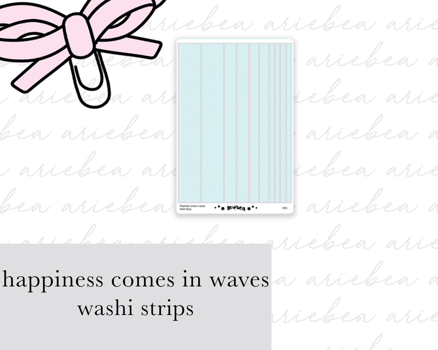 Happiness Comes In Waves Washi Strips