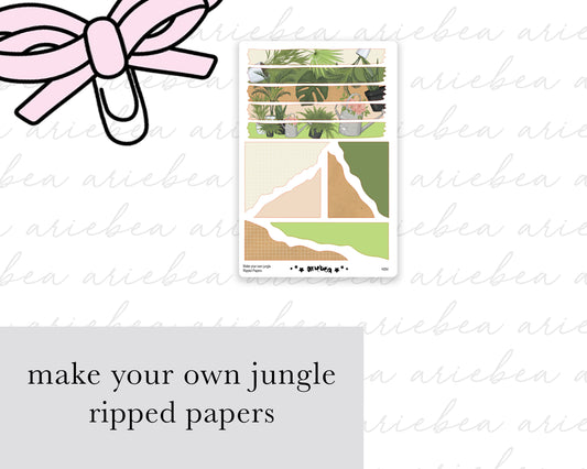 Make Your Own Jungle Ripped Papers